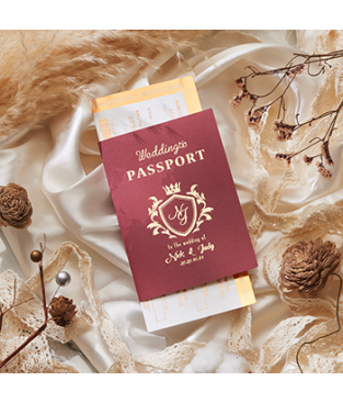 《PASSPORT》L6508 (護照型婚卡-玫瑰紅)